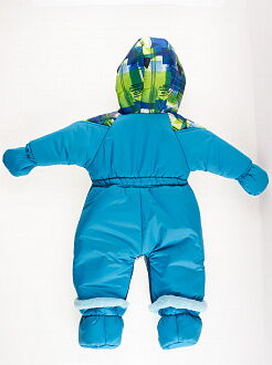 Комбинезон-трансформер зимний для мальчика Одягайко 32019 голубой абстракт - купить