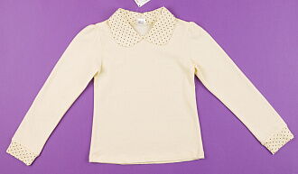 Блузка трикотажная для девочки Valeri tex молочная 1825-99-042 - размеры