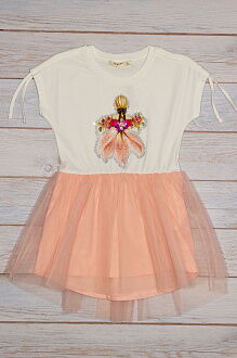 Платье для девочки Breeze Девушка-цветок персиковое 13347 - размеры