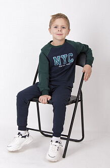 Спортивный костюм для мальчика Mevis зеленый 4495-01 - фотография