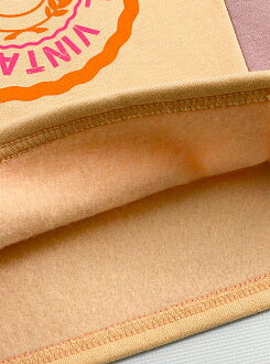 Утепленный свитшот для девочки Mevis California персиковый 3989-02 - фотография