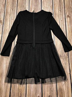 Платье школьное трикотажное SUZIE Беатрис черное ПЛ-69 - фото