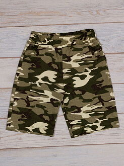 Комплект футболка и шорты для мальчика Милитари Камуфляж желтый 1092 - фотография