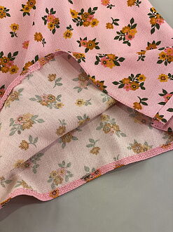 Летнее платье для девочки Mevis Цветочки розовое 4905-03 - картинка