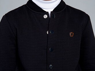Пиджак "бомбер" трикотажный для мальчика SMIL черный 116459/116460 - размеры