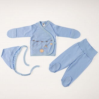 Комплект для новорожденного интерлок Interkids Малыш голубой 1860 - цена