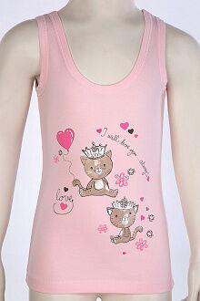 Майка на широких бретелях для девочки BAYKAR розовая 4566 - цена
