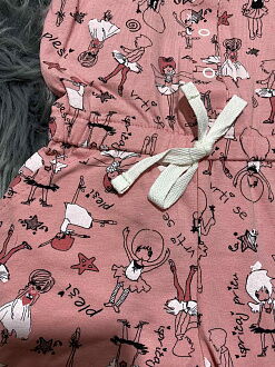 Летний комбинезон для девочки Фламинго Балерина коралловый 045-420 - картинка