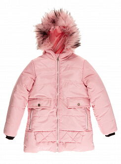 Куртка зимняя для девочки Одягайко розовая 20176 - цена