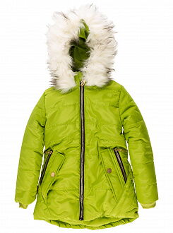 Куртка зимняя для девочки Одягайко салатовая 20172 - цена