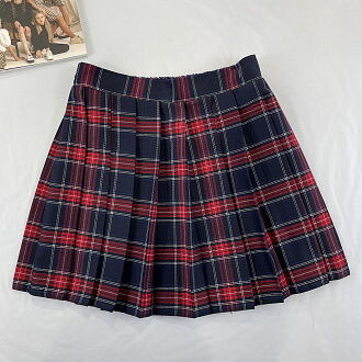 Юбка школьная Mevis Клетка бордовая 4706-05 - размеры