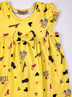 Платье для девочки Stella Kids Тропики желтое 0217 - фотография