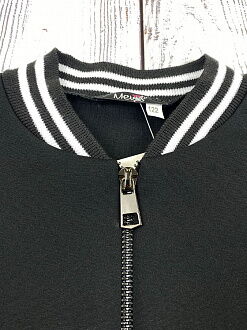 Бомбер для девочки Mevis черный 4106-02 - фотография