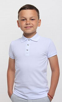 Футболка-поло с коротким рукавом для мальчика SMIL белая - цена
