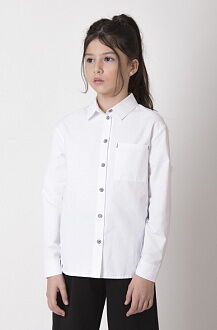 Рубашка для девочки Mevis белая 4254-01 - цена