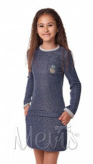Трикотажное платье Mevis синее 2891-01 - цена
