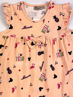 Платье для девочки Stella Kids Тропики персиковое 0217 - фотография