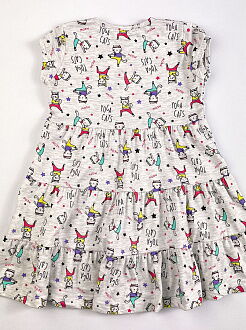 Летнее платье для девочки PATY KIDS Фитнескошки серое 51326 - размеры