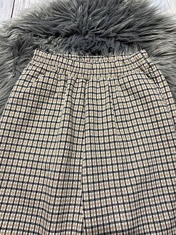 Трикотажные брюки для девочки Mevis бежевые 3879-01 - фотография