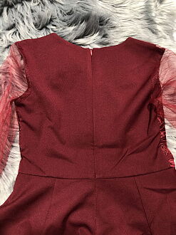 Нарядное платье для девочки Mevis красное 2559-04 - размеры