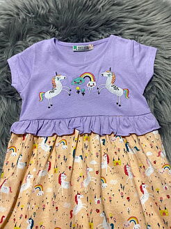 Платье для девочки PATY KIDS Единороги фиолетовое 51364 - размеры