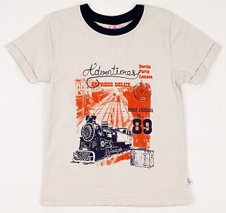 Футболка для мальчика Фламинго серая 918-114 - размеры