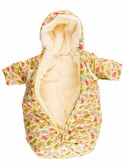 Конверт зимний для новорожденного Одягайко Слоники желтый 32017 - фото