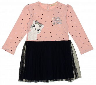 Платье для девочки Breeze Cute cat пудра 13691 - цена