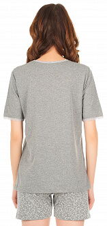  Комплект женский (футболка+шорты) MISS FIRST NINFEA серый - размеры