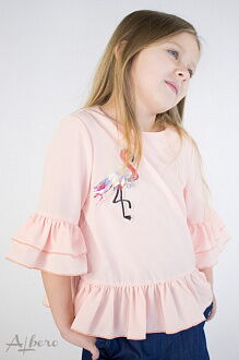 Блузка для девочки Albero Фламинго пудра 5077 - фото