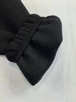 Утепленный спортивный костюм для девочки черный 2211 - картинка