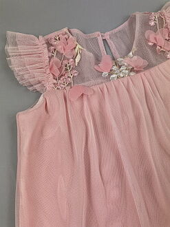 Нарядное платье для девочки Mevis розовое 3863-01 - фотография