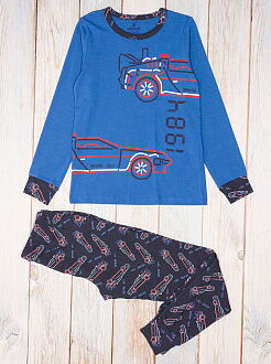 Легкая пижама для мальчика Baykar синяя 9753 - цена