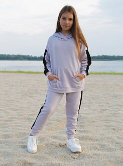 Спортивный костюм для девочки Фламинго серый 774-336 - цена