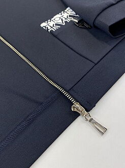 Бомбер для девочки Mevis синий 4794-01 - фото