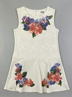 Платье для девочки Mevis Цветы молочное 1430-01 - купить