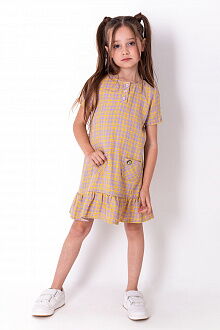 Платье для девочки Mevis горчичное 4225-04 - цена