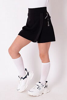 Юбка-шорты для девочки Mevis черная 3693-02 - цена