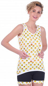 Комплект женский (майка+шорты) MISS FIRST SMILE желтый - цена