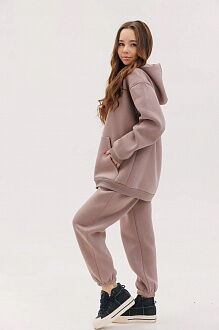 Утепленный спортивный костюм оверсайз BabyLife темный беж 2909-01 - купить