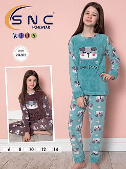 Зимняя пижама для девочки SNC какао 20205 - цена