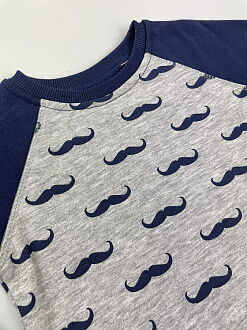 Свитшот для мальчика Фламинго серый меланж 903-337-5 - фото