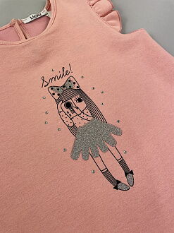 Платье для девочки Mevis розовое 3767-06 - фотография