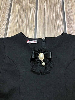 Платье школьное трикотажное SUZIE Беатрис черное ПЛ-69 - размеры