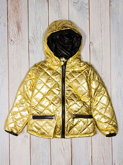 Куртка для девочки Одягайко золотая 22350 - цена