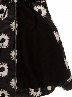 Куртка зимняя удлиненная для девочки Одягайко черная 2835 - фотография