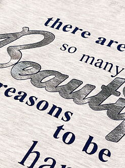 Топ-футболка для девочки Breeze Beautiful серый 14577 - фотография