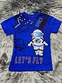 Футболка для мальчика Космонавт синяя