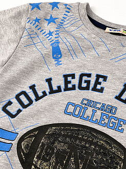 Футболка для мальчика TEAM 38 серая - размеры