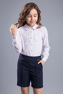 Блузка для девочки Brilliant Daniela белая 18103 - цена